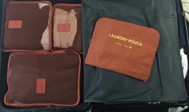 well organised suitcase for business travel
