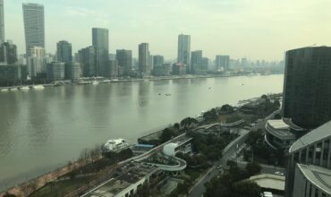 Views of Shanghai from Pudong in winter
