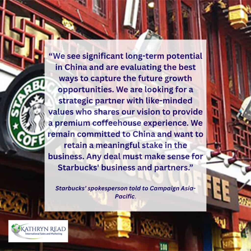 Starbucks is struggling in China and looking to bring in investors