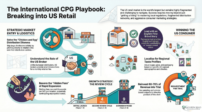 how to get international CPG products into US retail
us retail entry for global brands
advantages of entering us retail market
fmcg market entry requirements
fmcg expansion strategy
